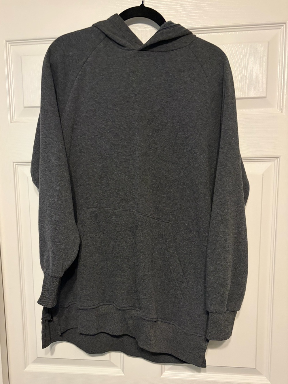 The Warmy Sherpa Lined Hooded Sweatshirt XL Charcoal Gray Cozy Pullover Hoodie